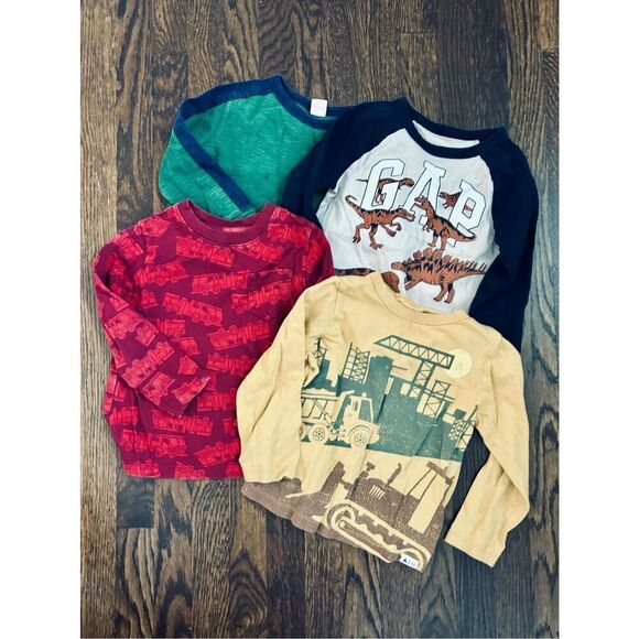 BABYGap GAP Toddler Boys 3 Long Sleeve Knit Shirt Bundle - Picture 1 of 9